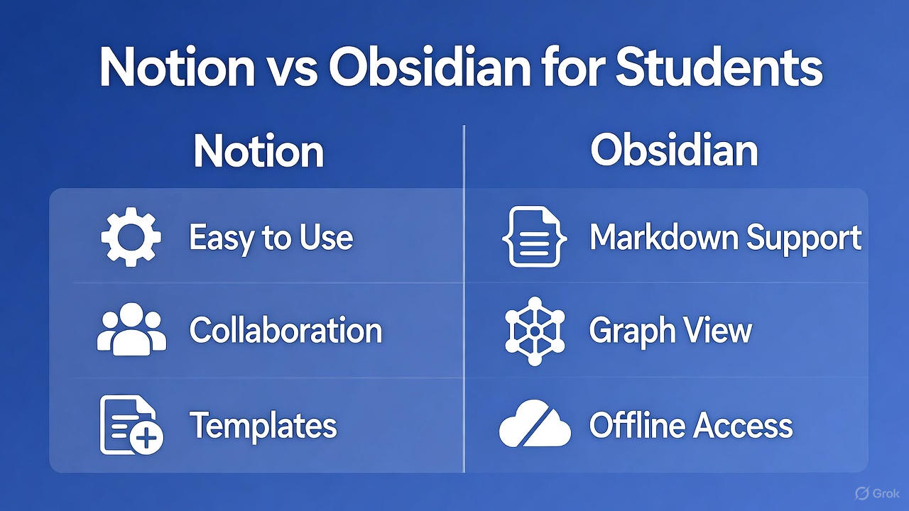 Notion vs Obsidian for Students: Which Note-Taking App Wins in 2026?